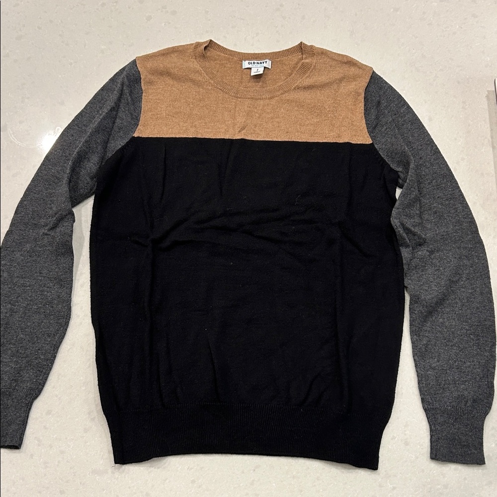 Old Navy Crewneck Sweater - Black, Gray, Tan